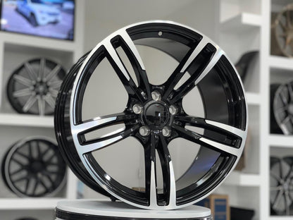 E1121 Black Machined Face 17x8 ET35 5x120 – (Square Set of 4)