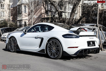 2016-2023 Porsche 718 Cayman/Boxster BKSS Style Carbon Fiber Side Skirts - DarwinPRO Aerodynamics
