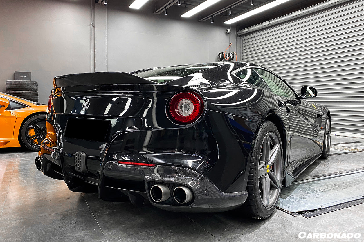 2012-2017 Ferrari F12 Berlinetta RS Style Carbon Fiber Rear Diffuser - Carbonado