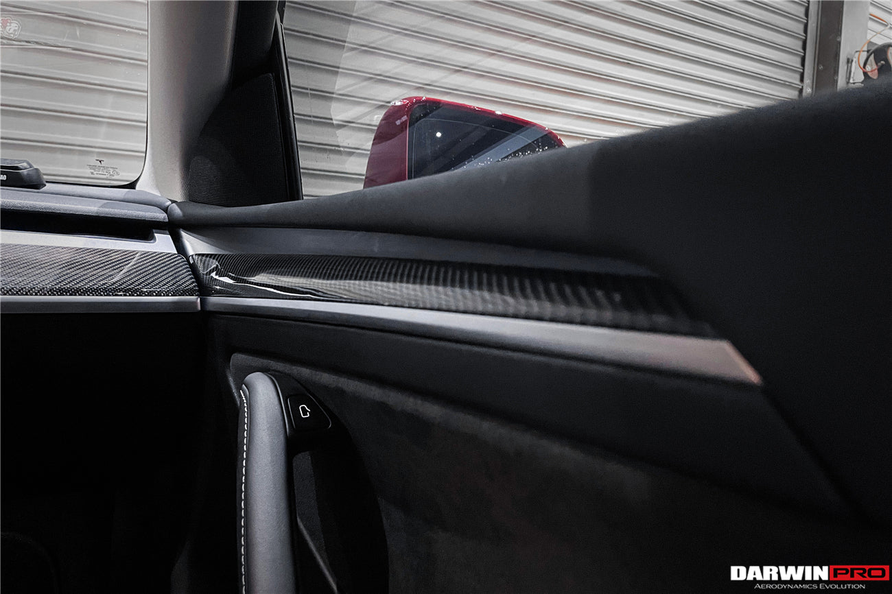2020-2023 Tesla Model 3/Y OEM Style Autoclave Carbon Fiber Door Trim Interior Replacement - DarwinPRO Aerodynamics