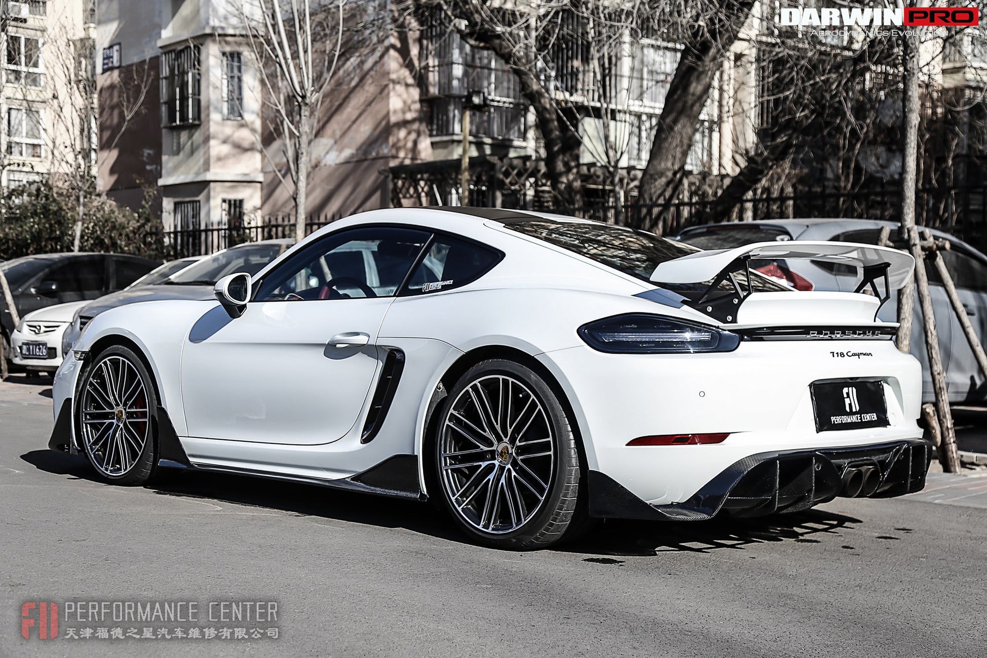 2016-2023 Porsche 718 Cayman/Boxster BKSS Style Carbon Fiber Rear Diffuser - DarwinPRO Aerodynamics