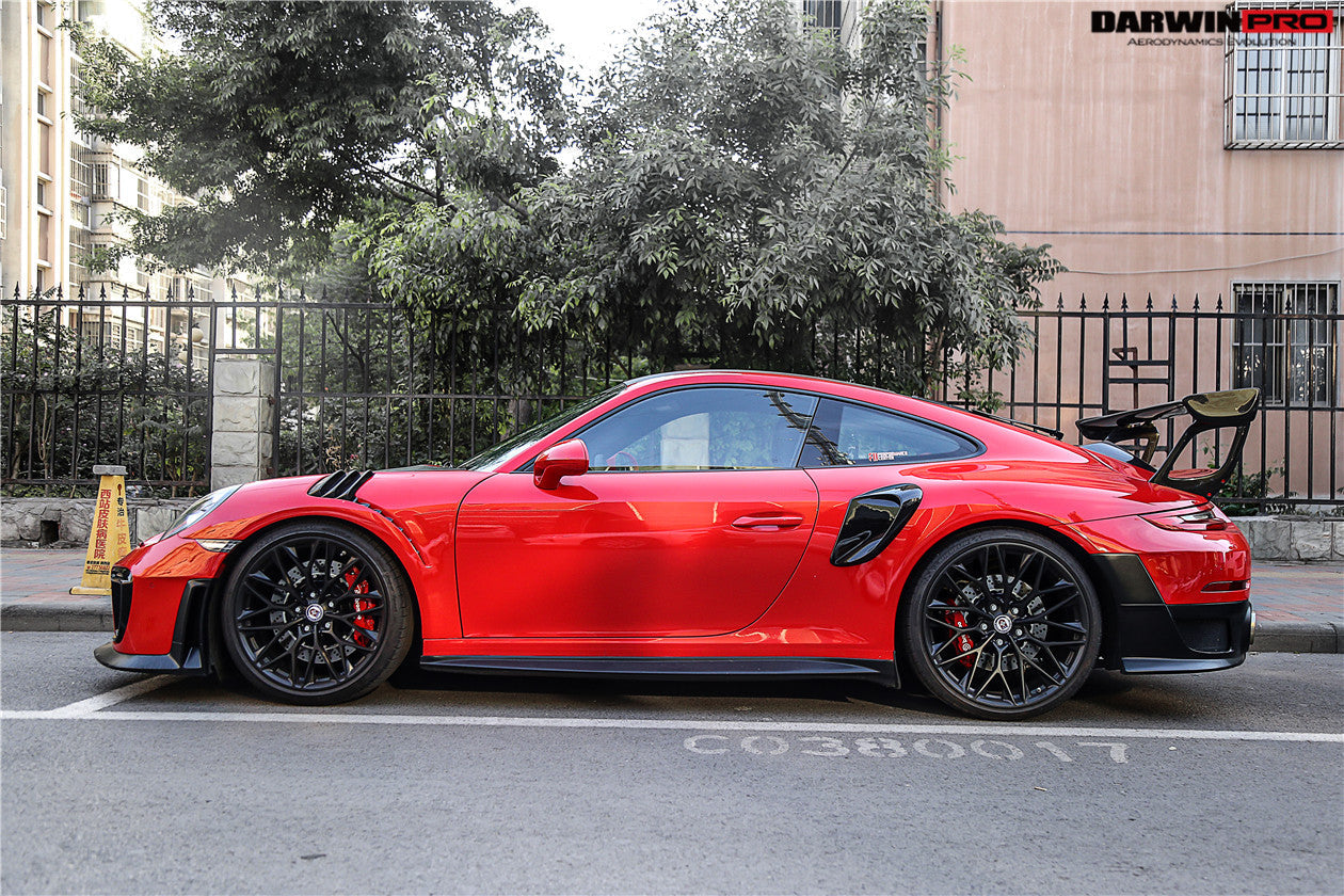 2016-2018 Porsche 911 991.2 Carrera/Targa 4/4S GT2RS Style Carbon Fiber Quarter Panel Side Scoops - DarwinPRO Aerodynamics