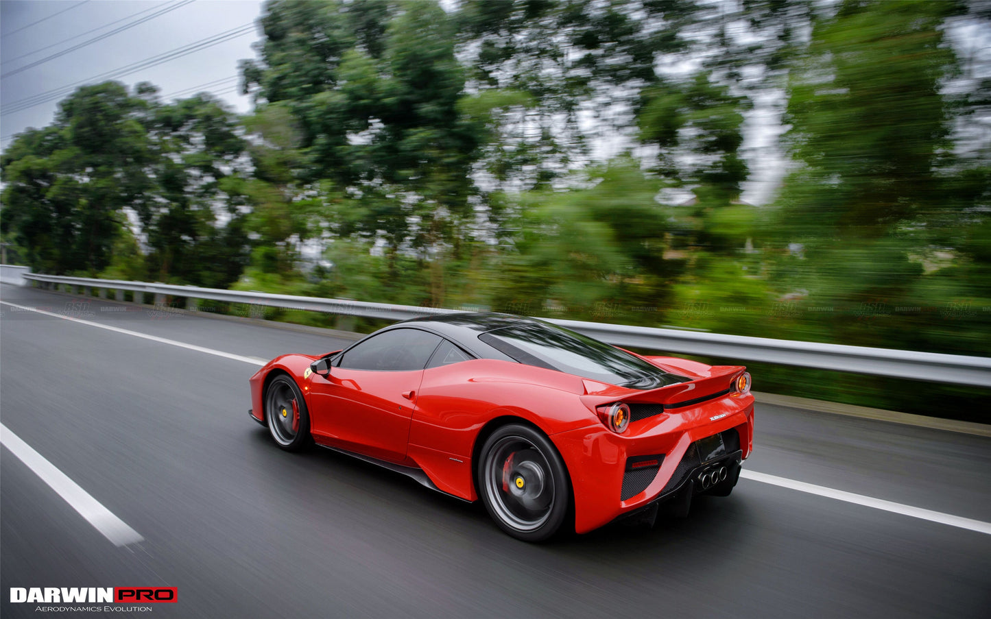 2010-2015 Ferrari 458 Coupe BKSS Style Partial Carbon Fiber Full Body Kit - DarwinPRO Aerodynamics