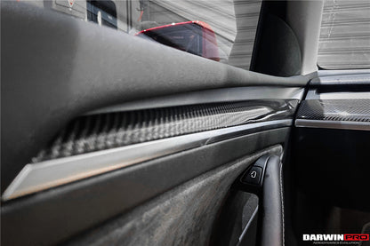 2020-2023 Tesla Model 3/Y OEM Style Autoclave Carbon Fiber Door Trim Interior Replacement - DarwinPRO Aerodynamics