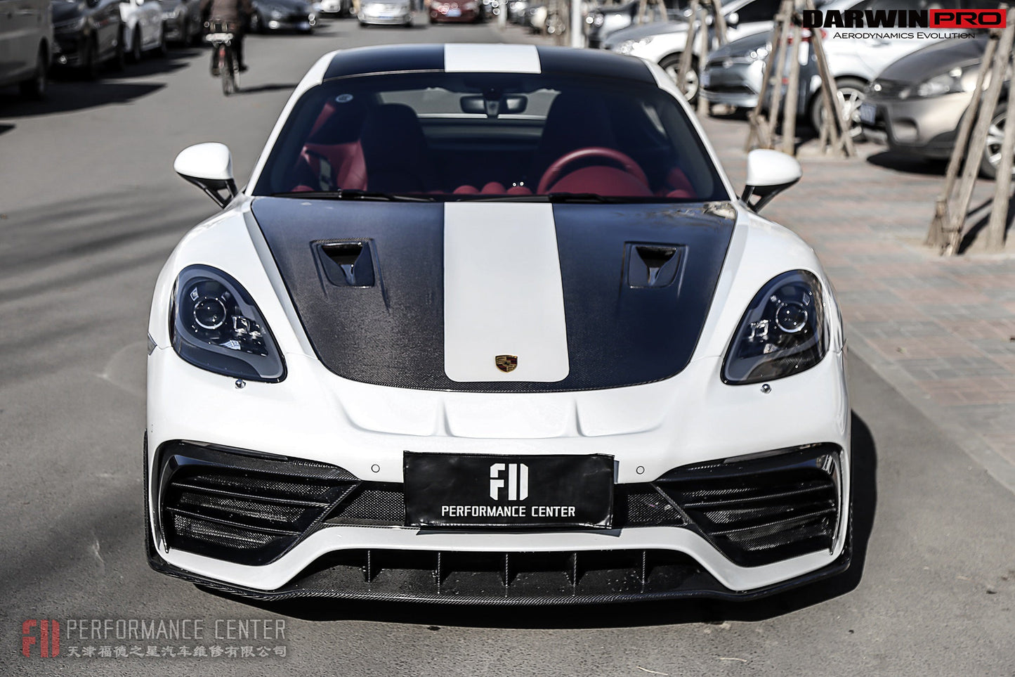 2016-2023 Porsche 718 Cayman/Boxster BKSS Style Partial Carbon Fiber Front Bumper - DarwinPRO Aerodynamics