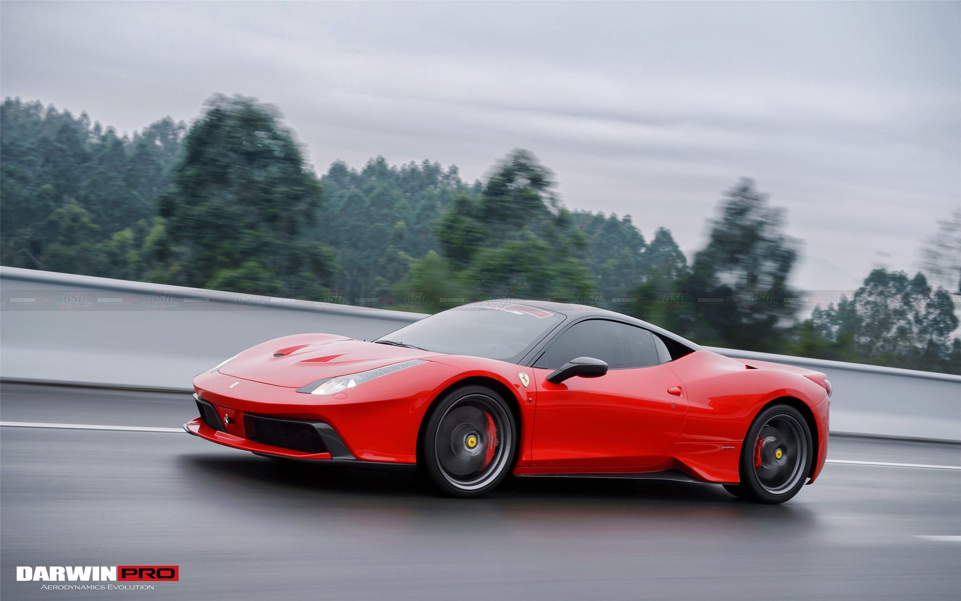 2010-2015 Ferrari 458 Coupe BKSS Style Partial Carbon Fiber Full Body Kit - DarwinPRO Aerodynamics