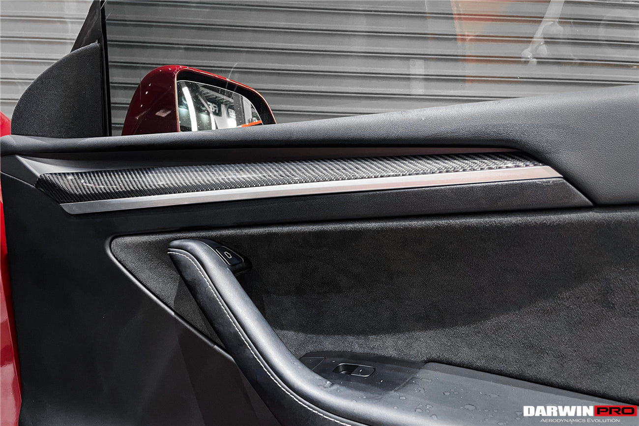 2020-2023 Tesla Model 3/Y OEM Style Autoclave Carbon Fiber Door Trim Interior Replacement - DarwinPRO Aerodynamics