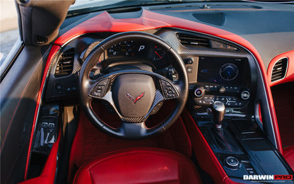 2013-2019 Corvette C7 Z06 Grandsport Dry Carbon Fiber Interior Door Panel Cover Trim - DarwinPRO Aerodynamics