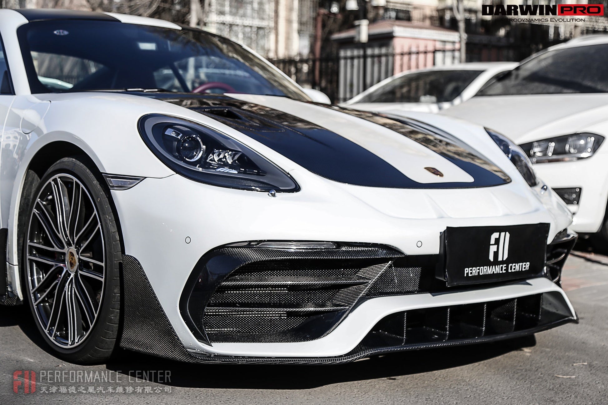 2016-2023 Porsche 718 Cayman/Boxster BKSS Style Partial Carbon Fiber Front Bumper - DarwinPRO Aerodynamics