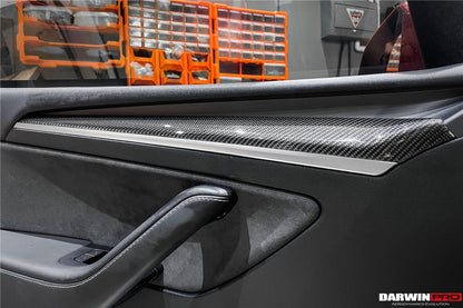 2020-2023 Tesla Model 3/Y OEM Style Autoclave Carbon Fiber Door Trim Interior Replacement - DarwinPRO Aerodynamics