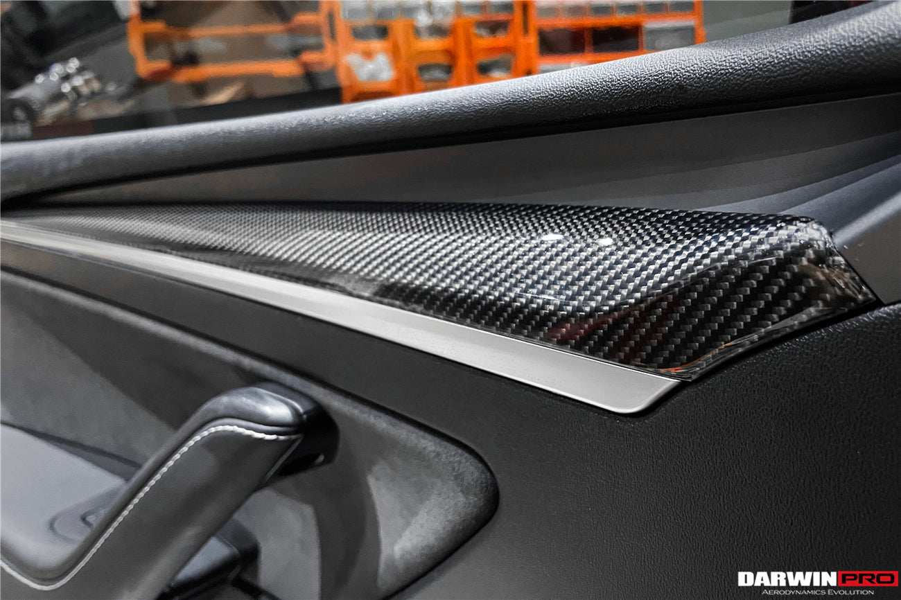 2020-2023 Tesla Model 3/Y OEM Style Autoclave Carbon Fiber Door Trim Interior Replacement - DarwinPRO Aerodynamics