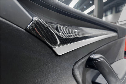 2020-2023 Tesla Model 3/Y OEM Style Autoclave Carbon Fiber Door Trim Interior Replacement - DarwinPRO Aerodynamics