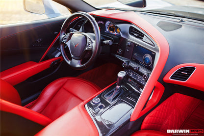2013-2019 Corvette C7 Z06 Grandsport Dry Carbon Fiber Interior Door Panel Cover Trim - DarwinPRO Aerodynamics