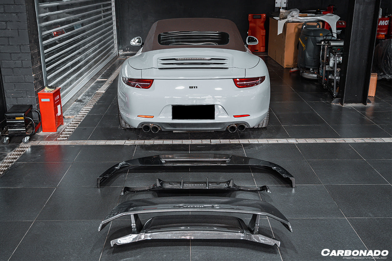 2012-2015 Porsche 911 991.1 Carrera/S/4S/GTS VRS-2 Style Rear Diffuser - Carbonado