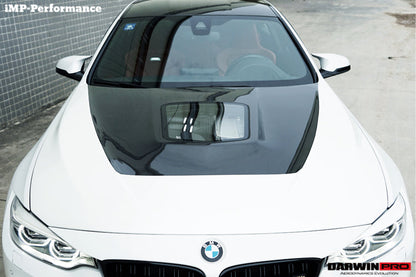 2014-2020 BMW M3/M4 IMP Performance Partial Carbon Fiber Hood - DarwinPRO Aerodynamics