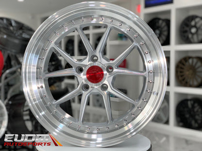 Aodhan DS08 Silver w/Machined Face - 19x8.5 +35 5x120 (Square Set of 4)