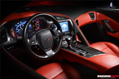 2013-2019 Corvette C7 Z06 Grandsport Dry Carbon Fiber Interior Door Handle Molding Cover Trims - DarwinPRO Aerodynamics