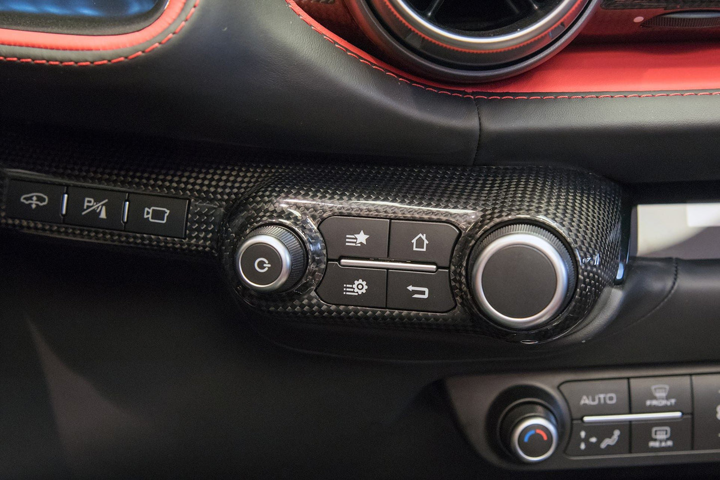 2017-2024 Ferrari 812 Superfast & GTS OE Style Dry Carbon Fiber Control Panel Replacement - Carbonado