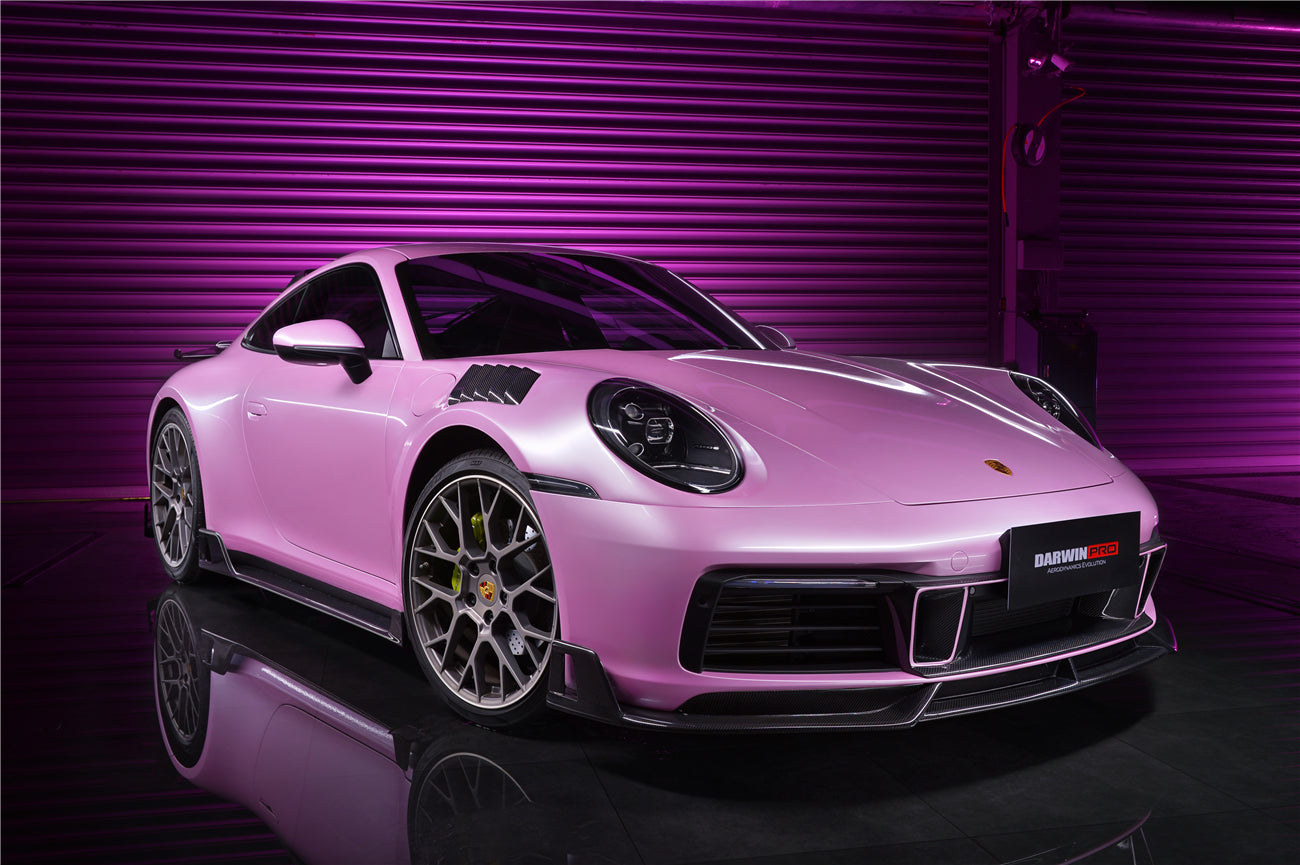 2019-2023 Porsche 911 992 Carrera S/4/4S/Targa/Cabriolet BKSS Style Front Middle Lip - DarwinPRO Aerodynamics