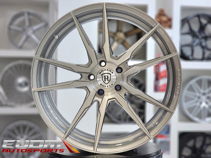 Rohana RFX2 20x11 ET43 Brushed Titanium 5x112 – (Square Set of 4)