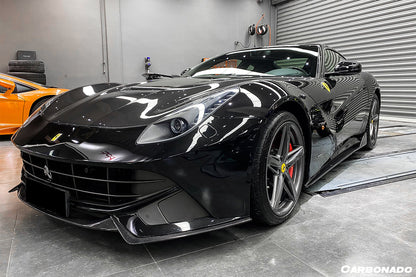 2012-2017 Ferrari F12 Berlinetta RS Style Carbon Fiber Front Lip - Carbonado
