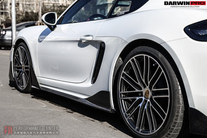 2016-2023 Porsche 718 Cayman/Boxster BKSS Style Carbon Fiber Side Skirts - DarwinPRO Aerodynamics
