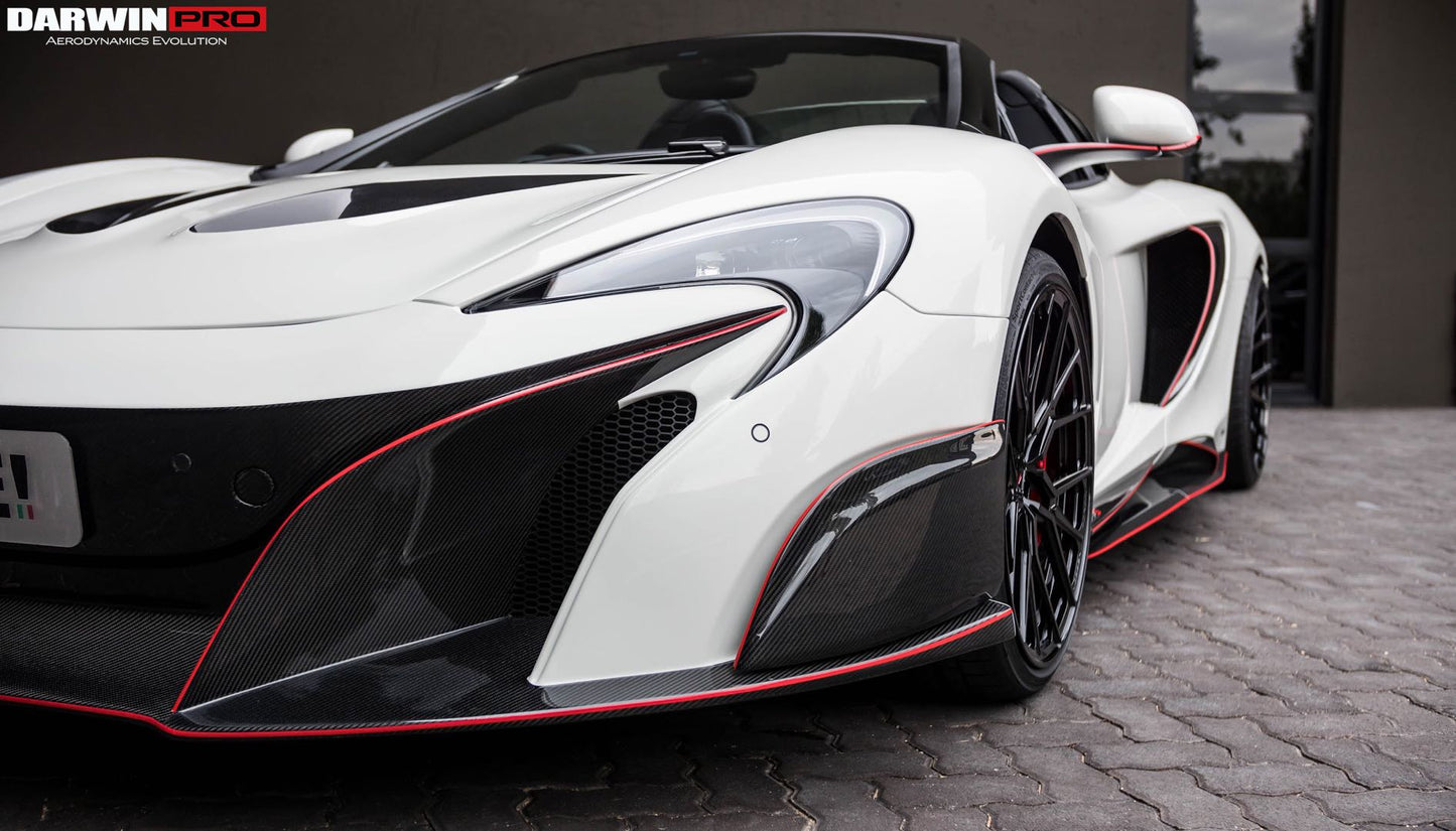 2011-2014 McLaren MP4 12C 675LT Style Partial Carbon Fiber Front Bumper And Fender - DarwinPRO Aerodynamics