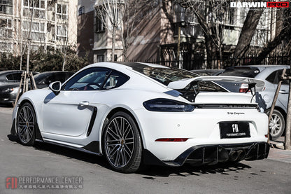 2016-2023 Porsche 718 Cayman/Boxster BKSS Style Carbon Fiber Rear Diffuser - DarwinPRO Aerodynamics