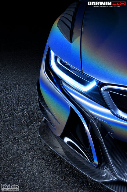2014-2018 BMW i8 BZK Carbon Fiber Front Canards - DarwinPRO Aerodynamics