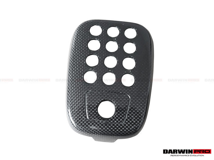 2015-2020 Ferrari 488 GTB/Spyder Dry Carbon Fiber Rear Black Light Cover w/ Camera Hole - DarwinPRO Aerodynamics