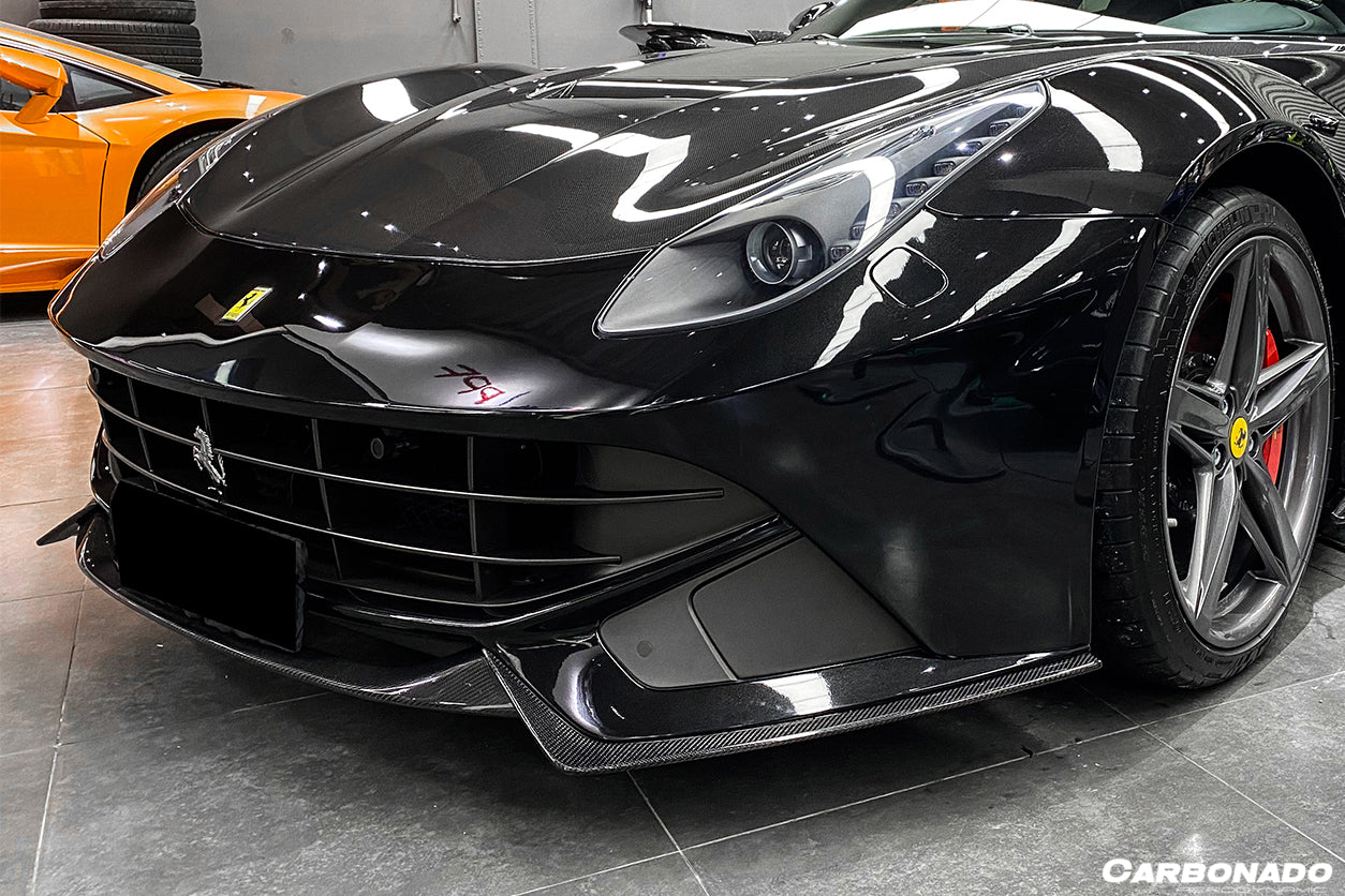 2012-2017 Ferrari F12 Berlinetta RS Style Carbon Fiber Front Lip - Carbonado