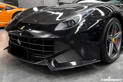 2012-2017 Ferrari F12 Berlinetta RS Style Carbon Fiber Front Lip - Carbonado