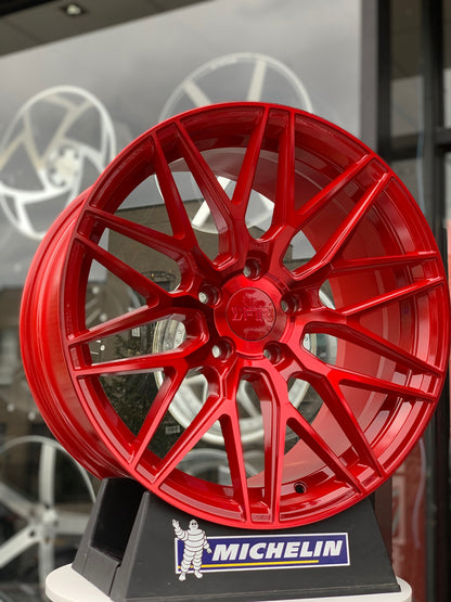 18" F1R F103 Candy Red 5x100 ( Square Setup ) ( Set of 4 )