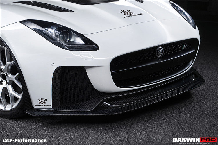 2013-2017 Jaguar F-Type Coupe/Convertible IMP Performance Partial Carbon Fiber Front Bumper w/ Lip - DarwinPRO Aerodynamics