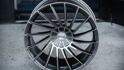 20" Road Force RFF3 Gunmetal Machine Face Tinted Clear 5x130 (Set of 4)
