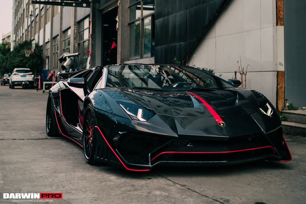 2011-2016 Lamborghini Aventador LP700 Roadster SV-BKSSII Style Wide Body Carbon Fiber Aero Full Kit - DarwinPRO Aerodynamics