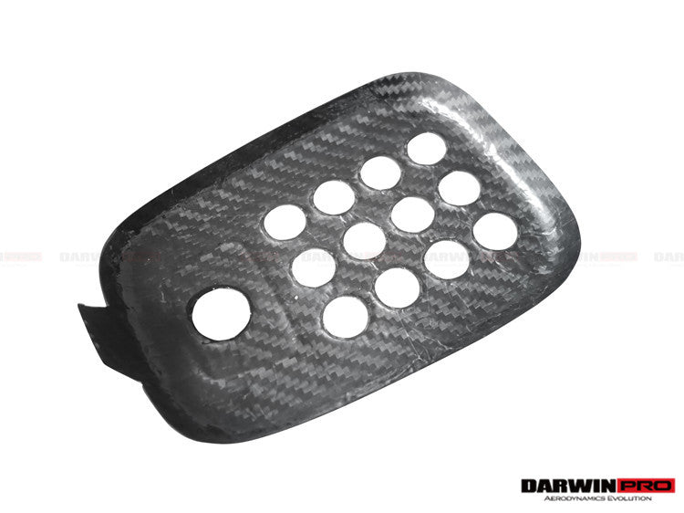 2015-2020 Ferrari 488 GTB/Spyder Dry Carbon Fiber Rear Black Light Cover w/ Camera Hole - DarwinPRO Aerodynamics