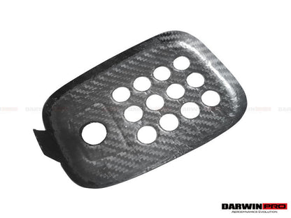 2015-2020 Ferrari 488 GTB/Spyder Dry Carbon Fiber Rear Black Light Cover w/ Camera Hole - DarwinPRO Aerodynamics