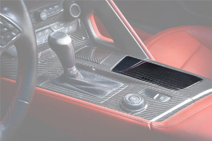 2013-2019 Corvette C7 Z06 Grandsport Dry Carbon Fiber Interior Cup Holder Cover Panel Trim - DarwinPRO Aerodynamics