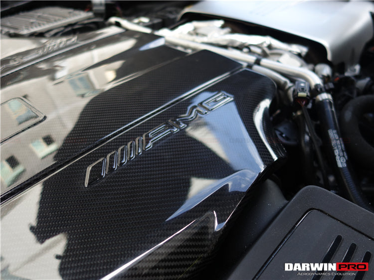 2015-2020 Mercedes Benz AMG GT/GTS Autoclave Carbon Fiber Engine Cover Replacement - DarwinPRO Aerodynamics