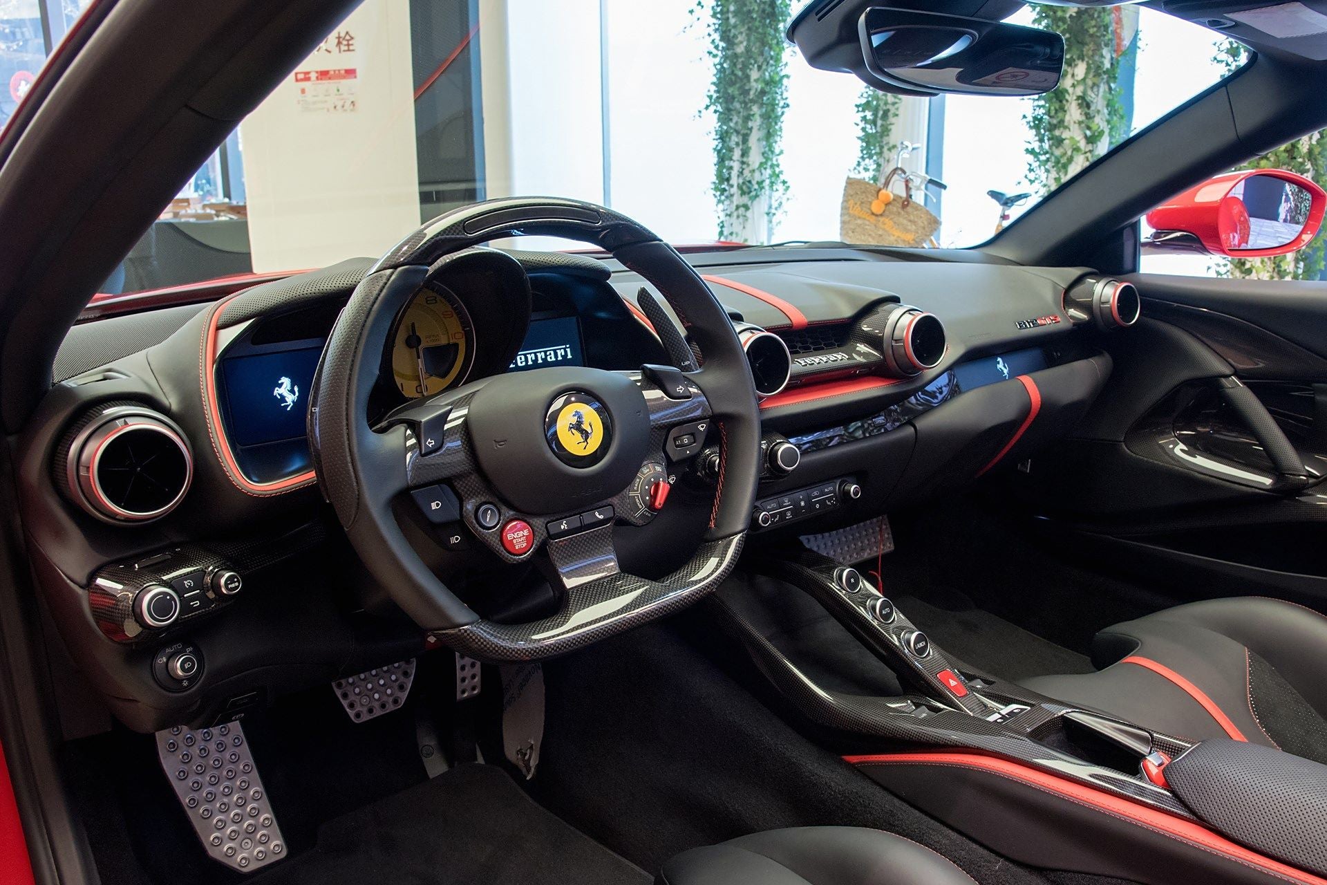 2017-2024 Ferrari 812 Superfast & GTS OE Style Dry Carbon Fiber AC Panel Trim - Carbonado