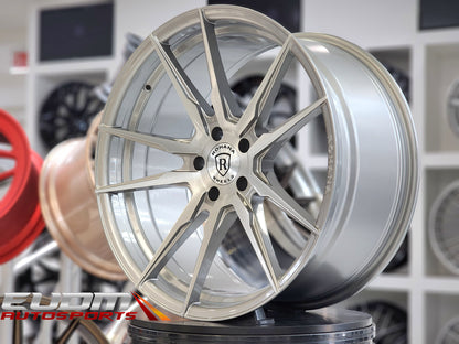 Rohana RFX2 20x11 ET43 Brushed Titanium 5x112 – (Square Set of 4)