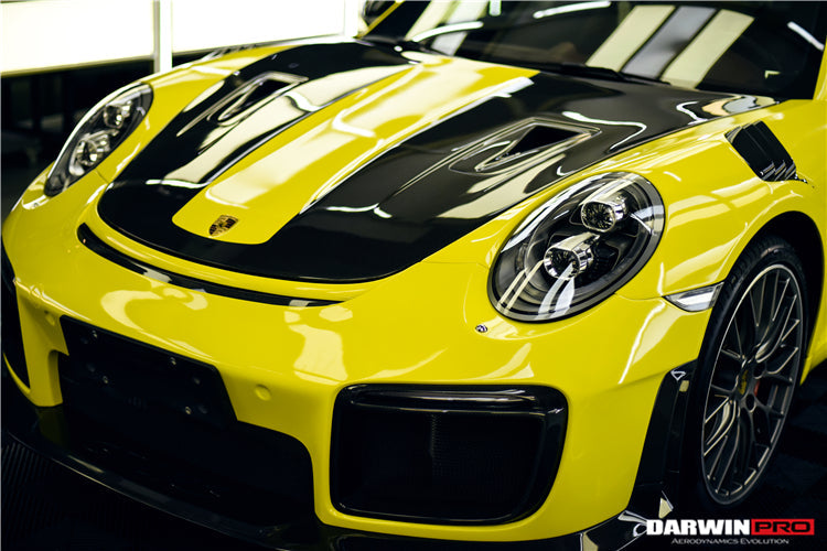 2016-2019 Porsche 911 991.2 Carrera /Targa 4/4S GT2RS Style Partial Carbon Fiber Front Bumper - DarwinPRO Aerodynamics