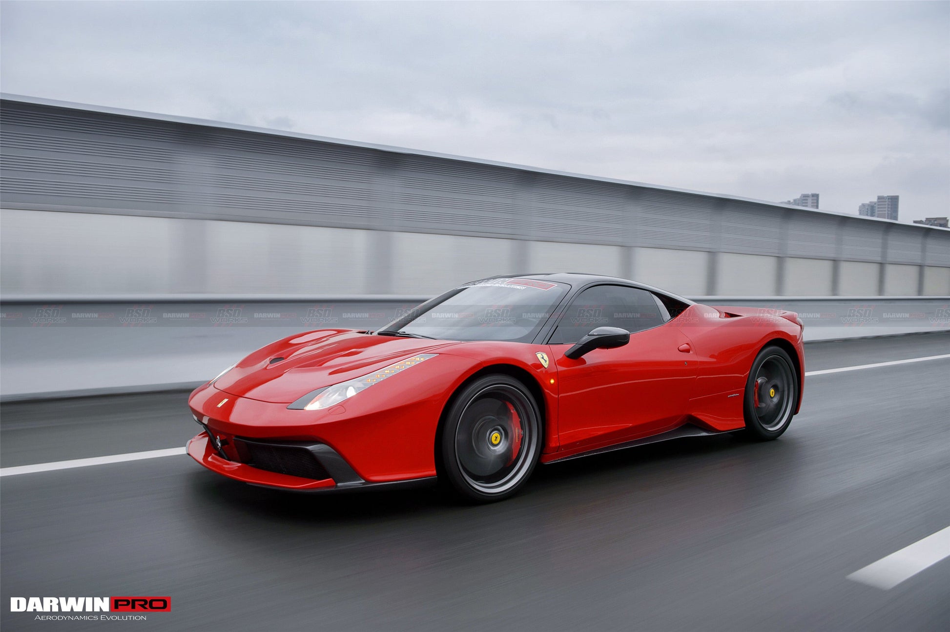 2010-2015 Ferrari 458 Coupe BKSS Style Partial Carbon Fiber Full Body Kit - DarwinPRO Aerodynamics