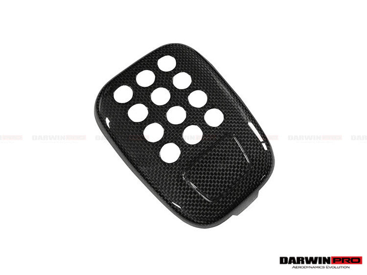 2015-2020 Ferrari 488 GTB/Spyder Dry Carbon Fiber Rear Black Light Cover - DarwinPRO Aerodynamics