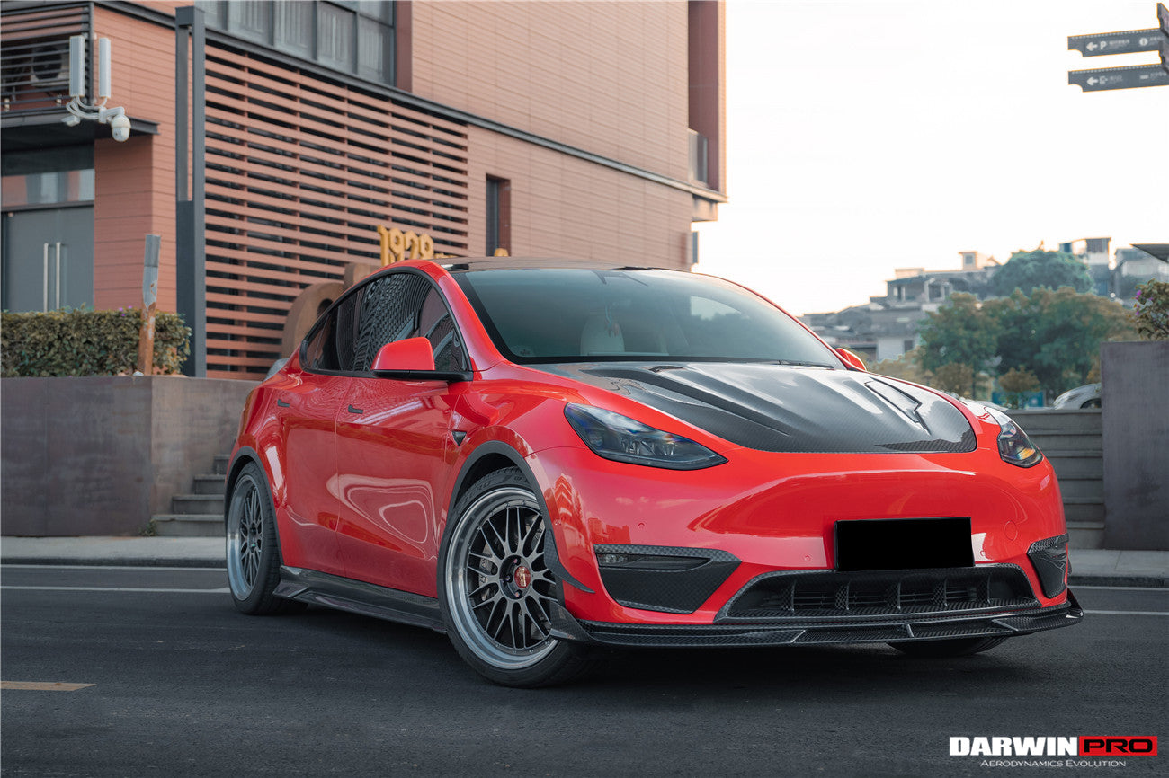 2020-2023 Tesla Model Y IMP Performance Carbon Fiber Front Canards - DarwinPRO Aerodynamics