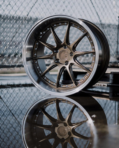 Aodhan DS07 Bronze w/Machined Lip - 18x9.5 +35 5x100 (Square Set of 4)