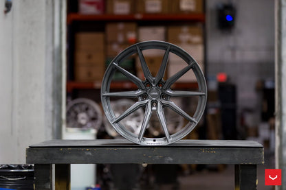 19" Vossen HF3 Gloss Graphite Polished 5x112 ( Square Setup ) ( Set of 4 )