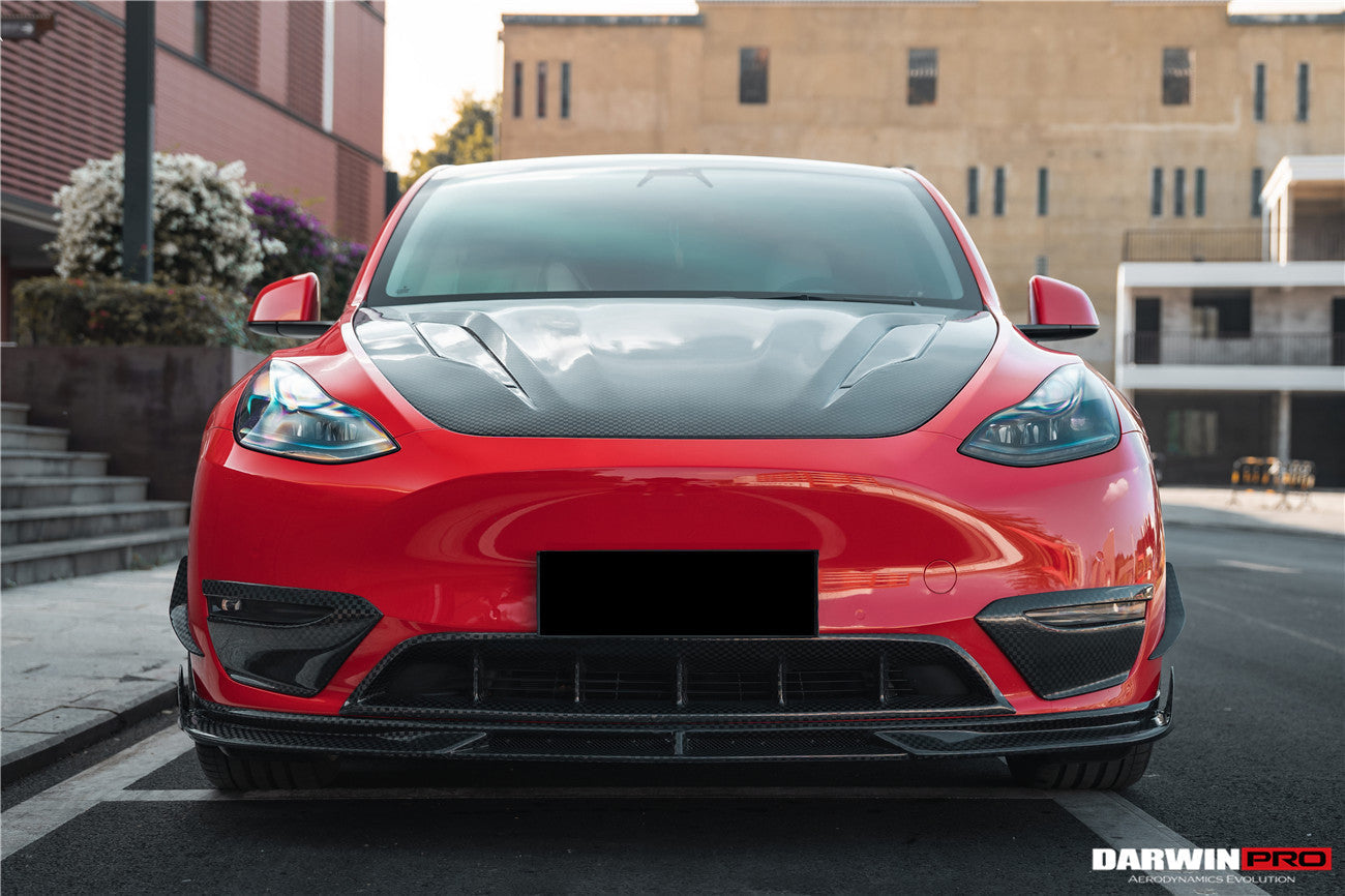 2020-2023 Tesla Model Y IMP Performance Carbon Fiber Front Lip - DarwinPRO Aerodynamics