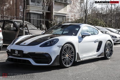 2016-2023 Porsche 718 Cayman/Boxster BKSS Style Partial Carbon Fiber Front Bumper - DarwinPRO Aerodynamics